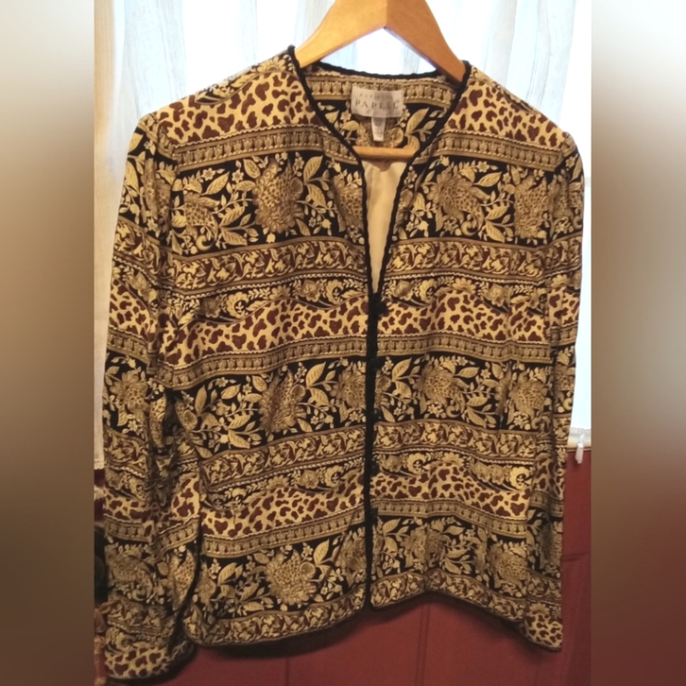 Papell Vintage Patterned Jacket